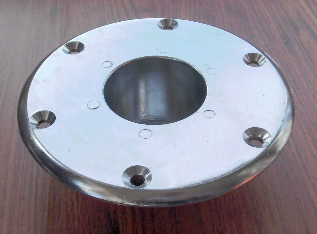 Einlass Rosette Chrom für Einzel Tischfuß am Boden 57038r NEU