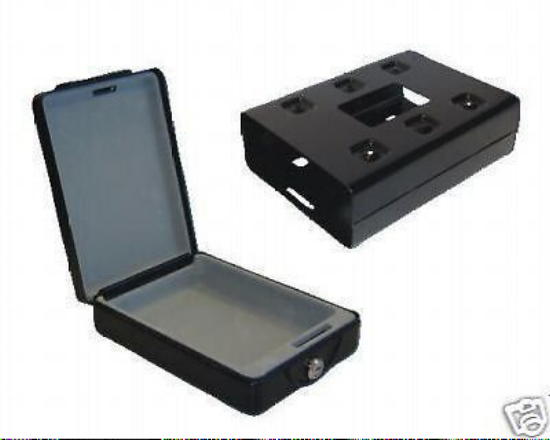 Tresor + Halter schwarz Wertdepot Safe Geldtresor Unterwegstresor 332750b NEU