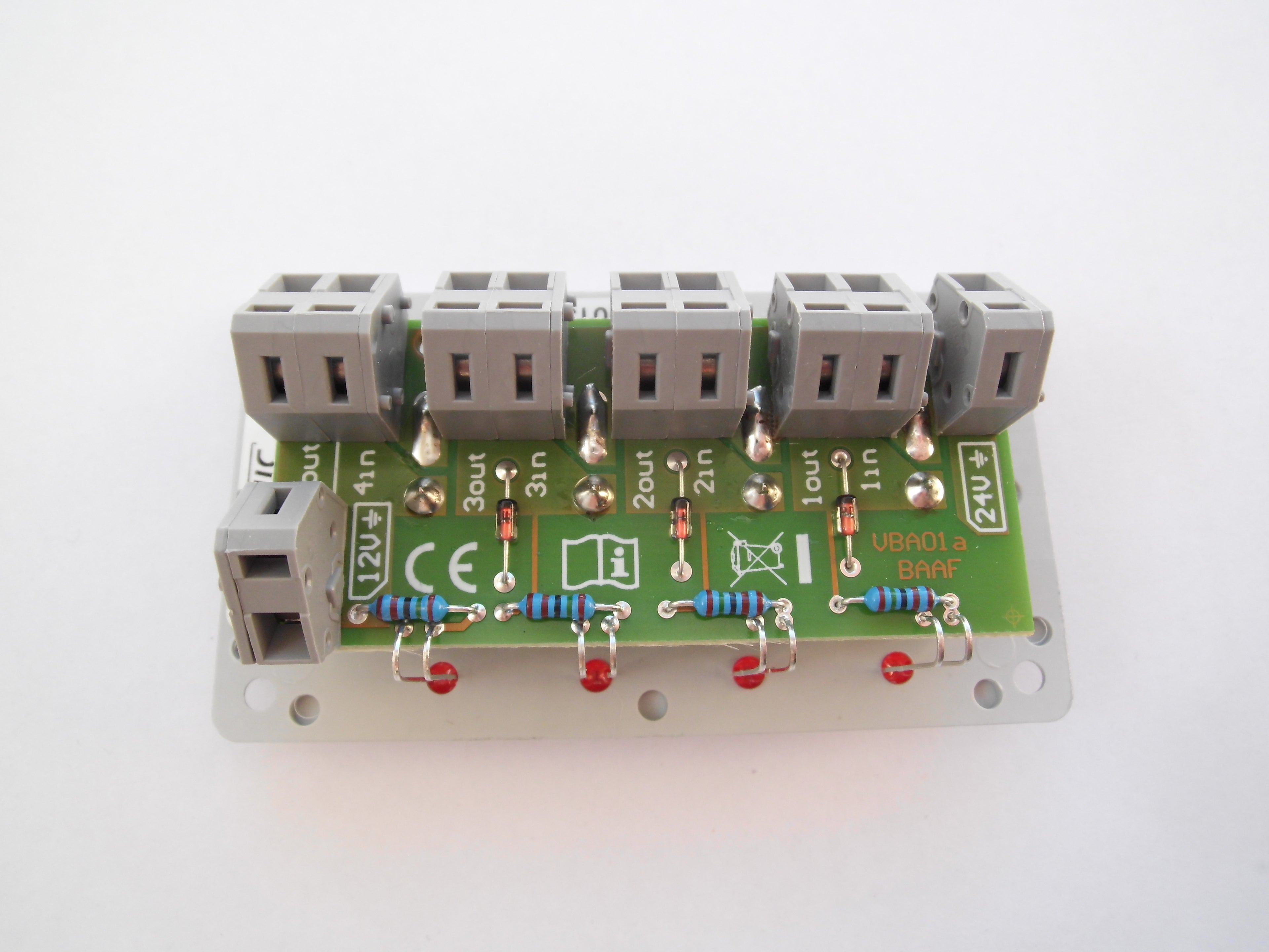 Schalter Panel silber 4 MOBILE mit 4 LED 12 V 801300r NEU