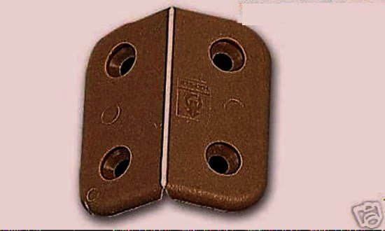 Kunststoff Scharnier 5 Stk. Scharniere dunkelbraun 40x40 mm 250f150-1 NEU