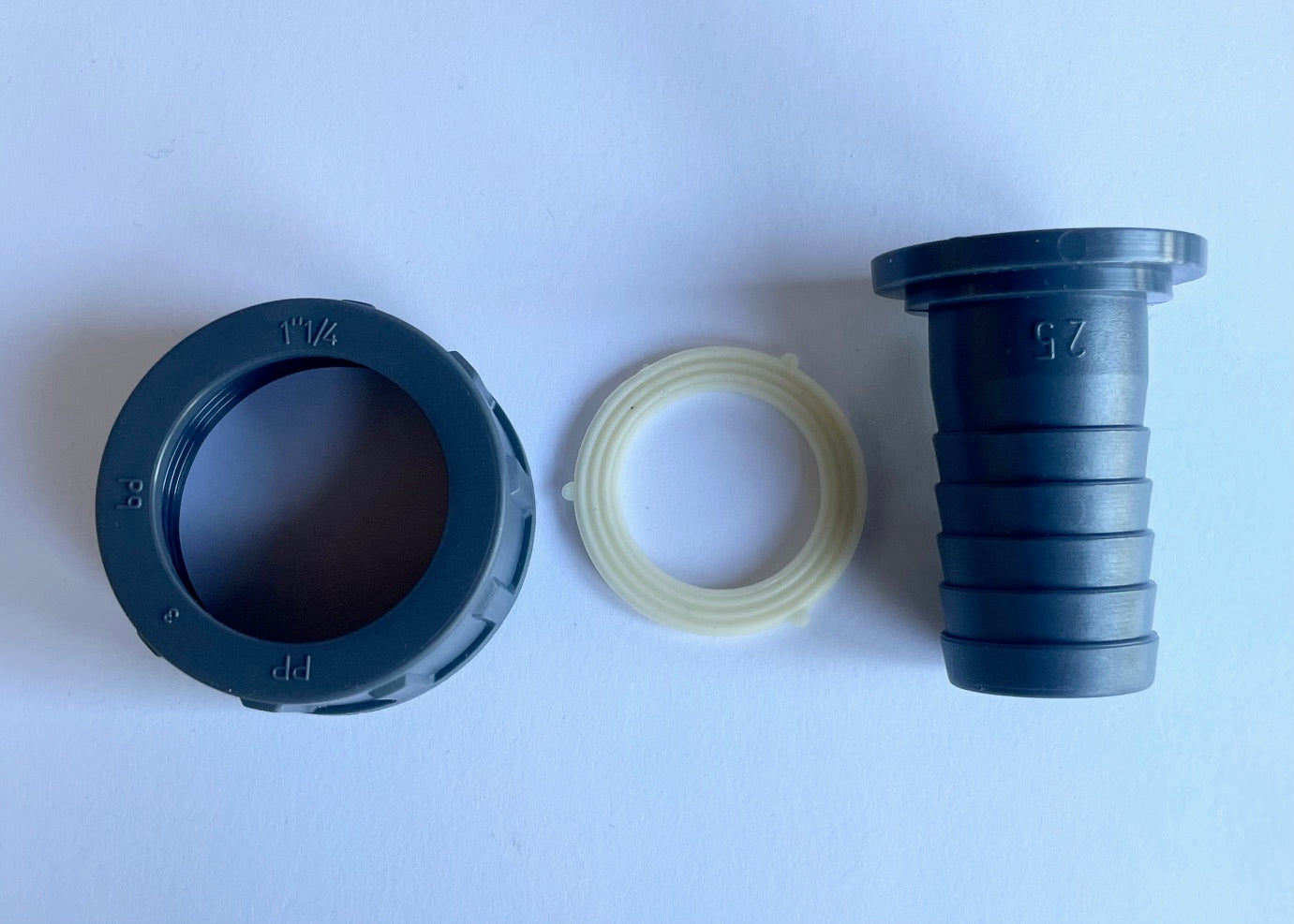 Schlauchadapter 1"1/4 auf 25 mm für Waschbecken Ablauf groß Can 18097m NEU
