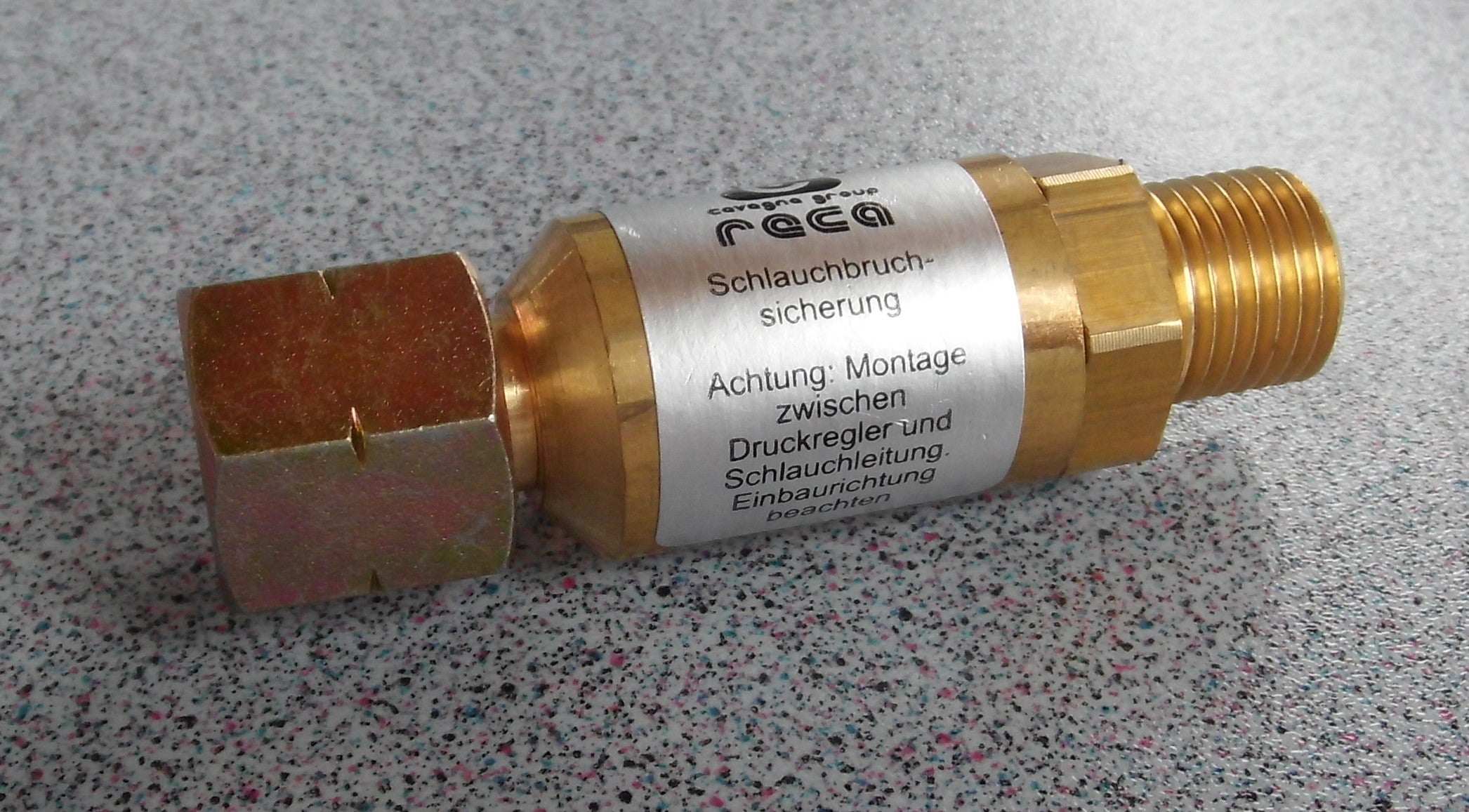 Schlauchbruchsicherung / AU Sicherung Gas Schlauch Rohr 30 mbar 33057m NEU