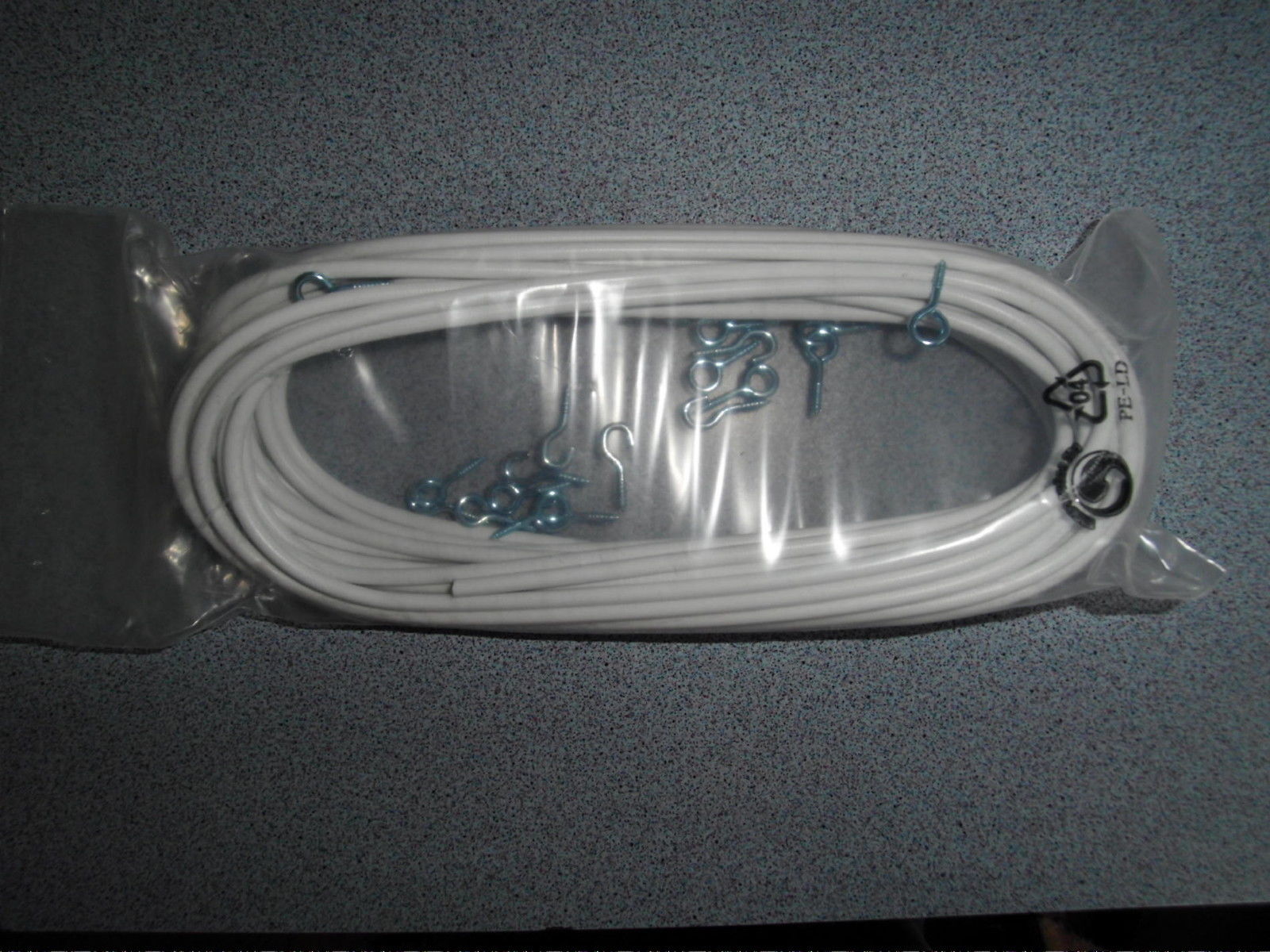 Spannfix Set 10 m Gardinenspirale weiß mit Ösen, Haken Vorhang 15500m NEU
