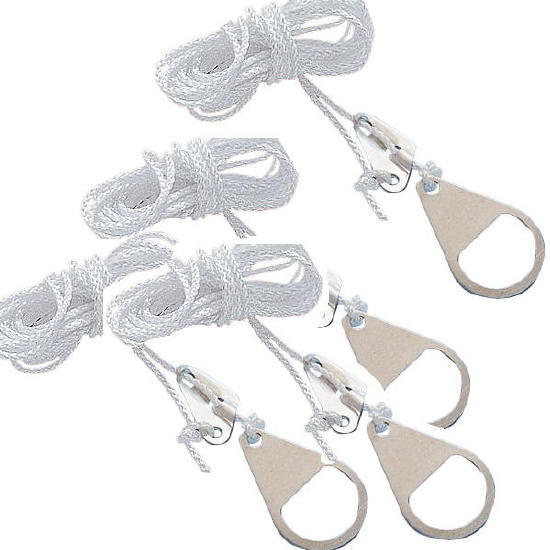 Spannleine 4x Zeltleine Zelt Leine 4m weiß Alu-Spanner TC500h NEU