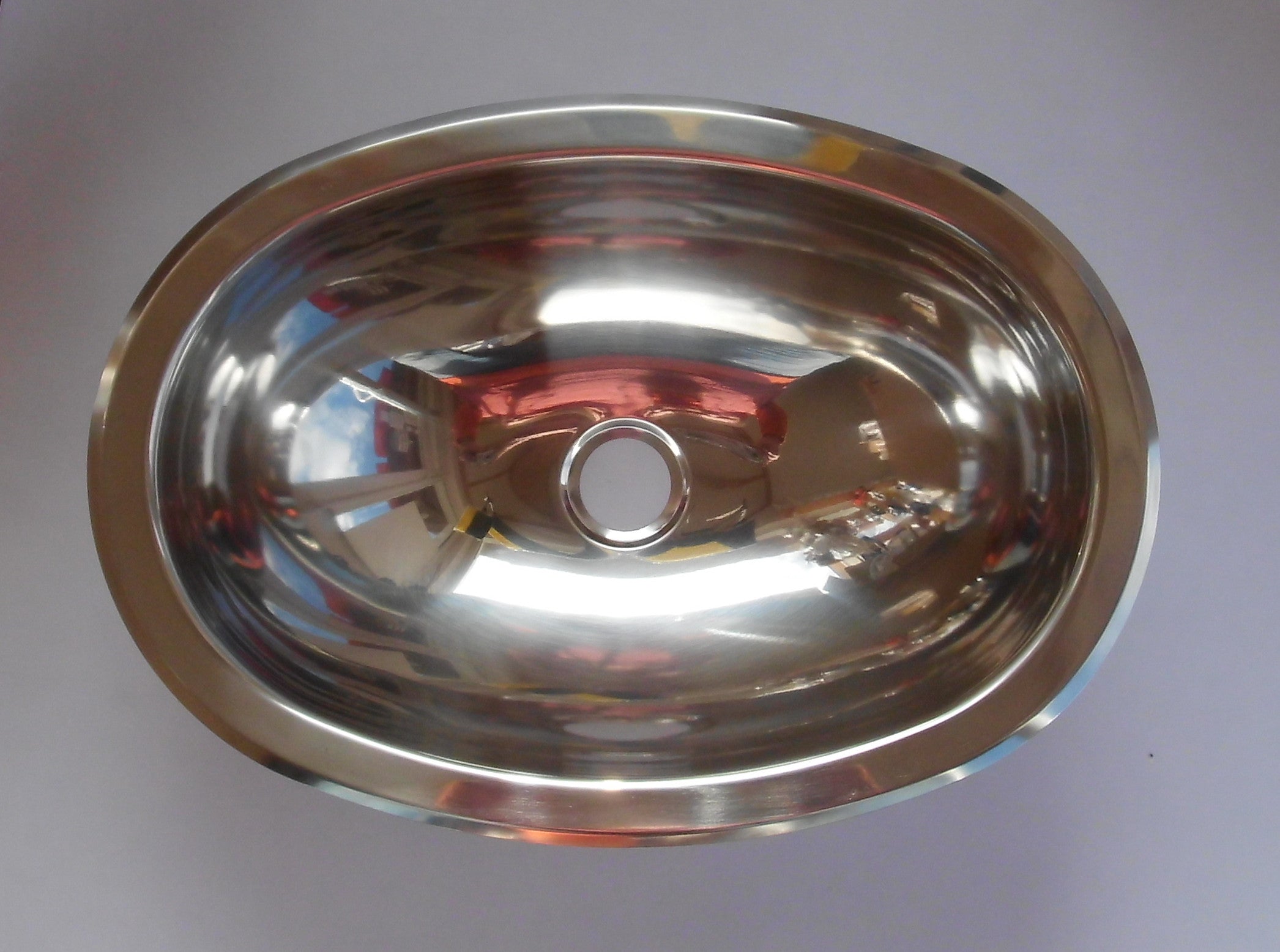 Waschbecken Spüle Einlegemulde oval Edelstahl 43 x 30 Wohnmobil 64033r10 NEU
