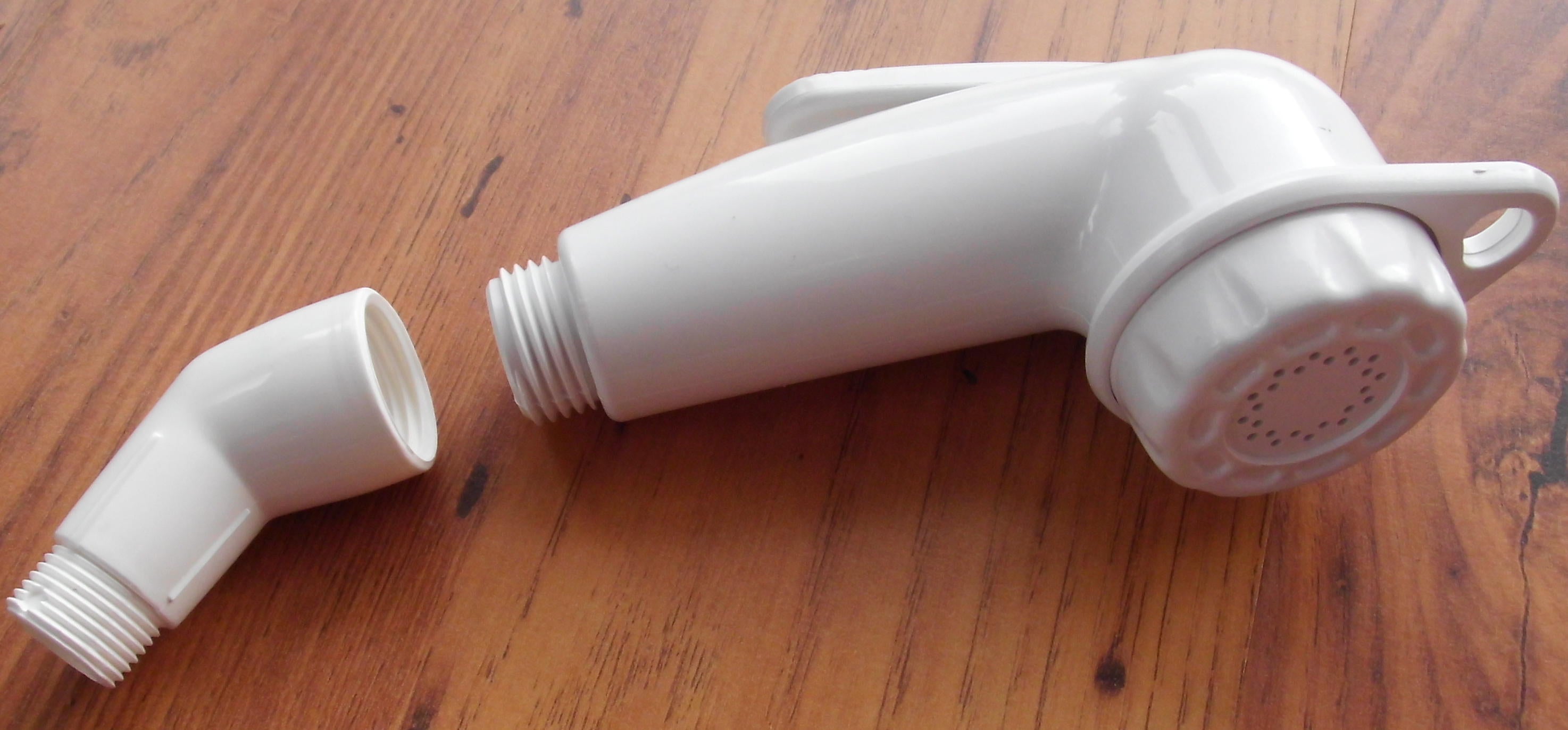 Dusche Stellbrause Brause, Adapter Kunststoff weiß Impuls Dauerlauf 300f655 NEU