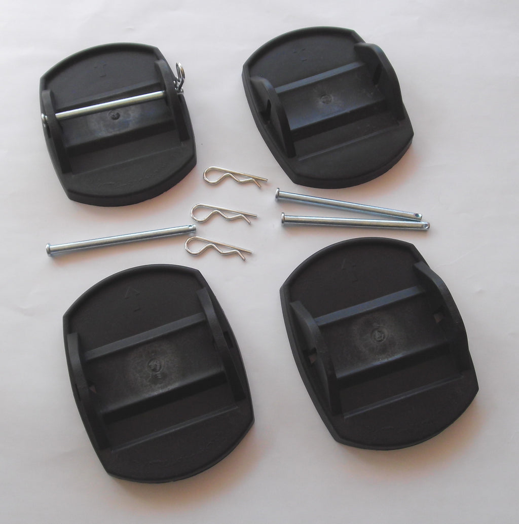 Stützplatten Set 4 Stück Wohnwagen Kurbelstütz-Platten schwarz 912322r NEU