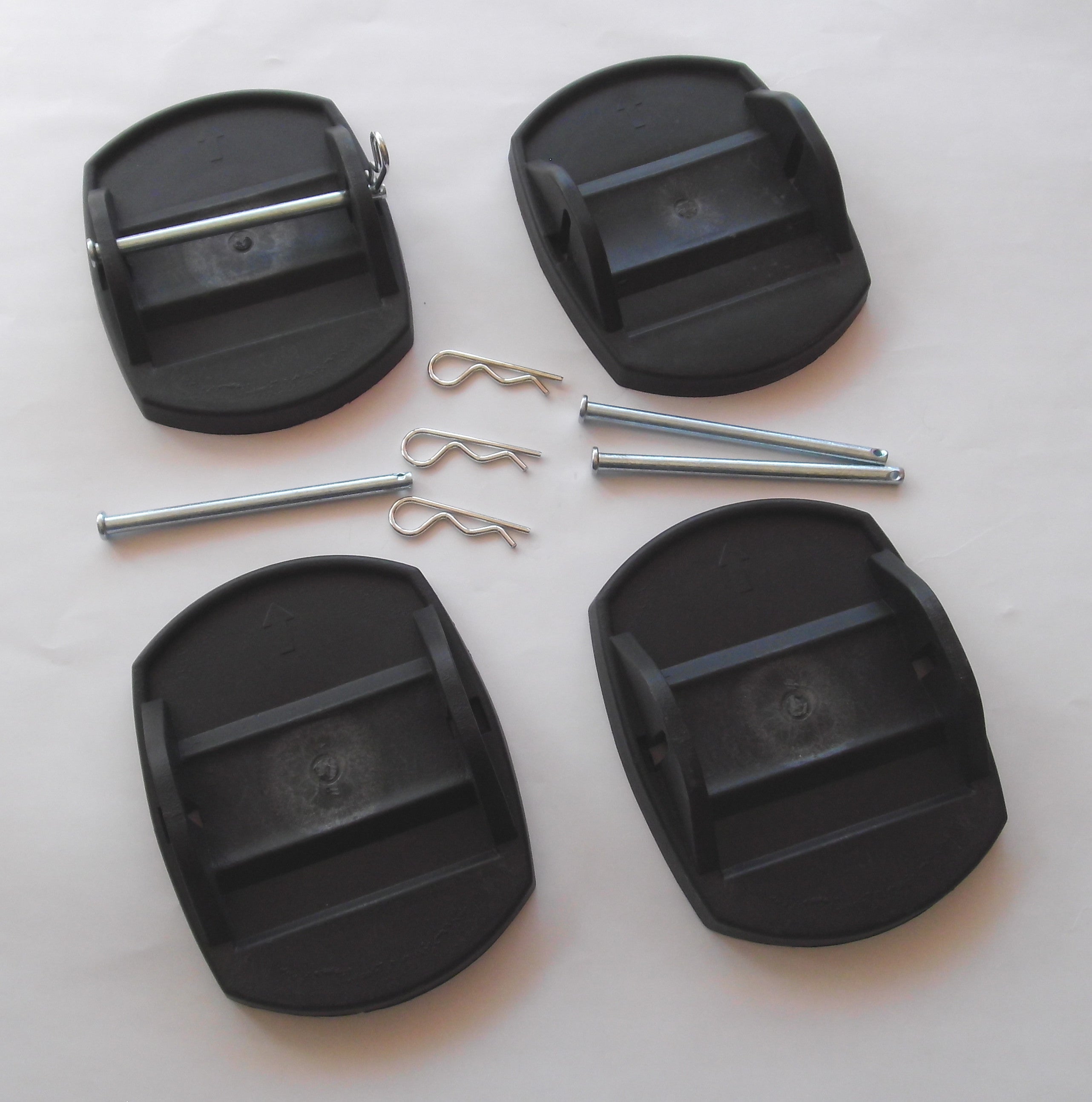 Stützplatten Set 4 Stück Wohnwagen Kurbelstütz-Platten schwarz 912322r NEU