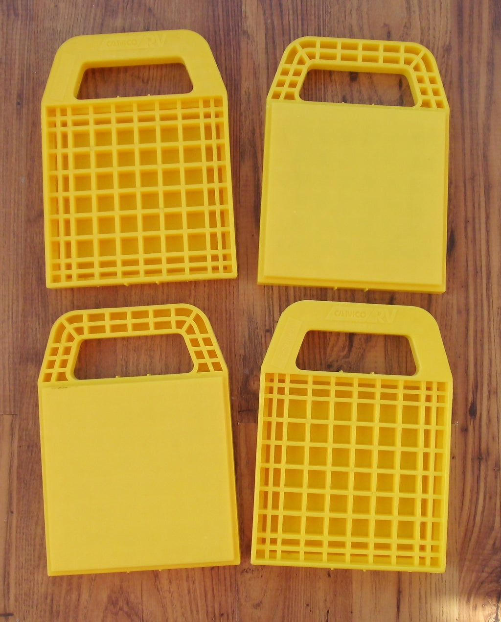 Stützplatten 4 Stück Jack Pads gelb Stützen Ausdrehstütze 93476p NEU