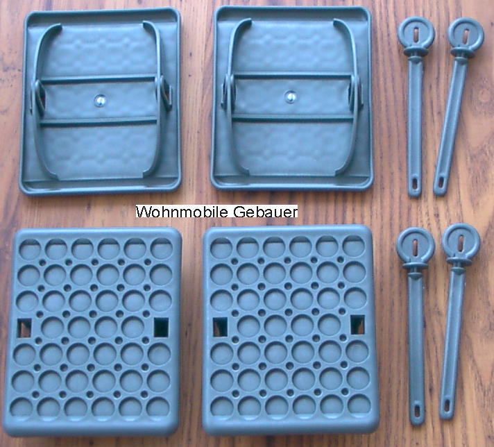 Stützplatten Set 4 St. Jumbo Foot f. Wohnwagen Kurbelstütze 48626m NEU