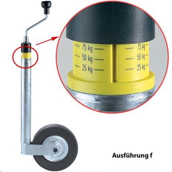 Deichsellaufrad Vollgummi Stützrad + Stützlastwaage Waage Winterhoff 115f008 NEU