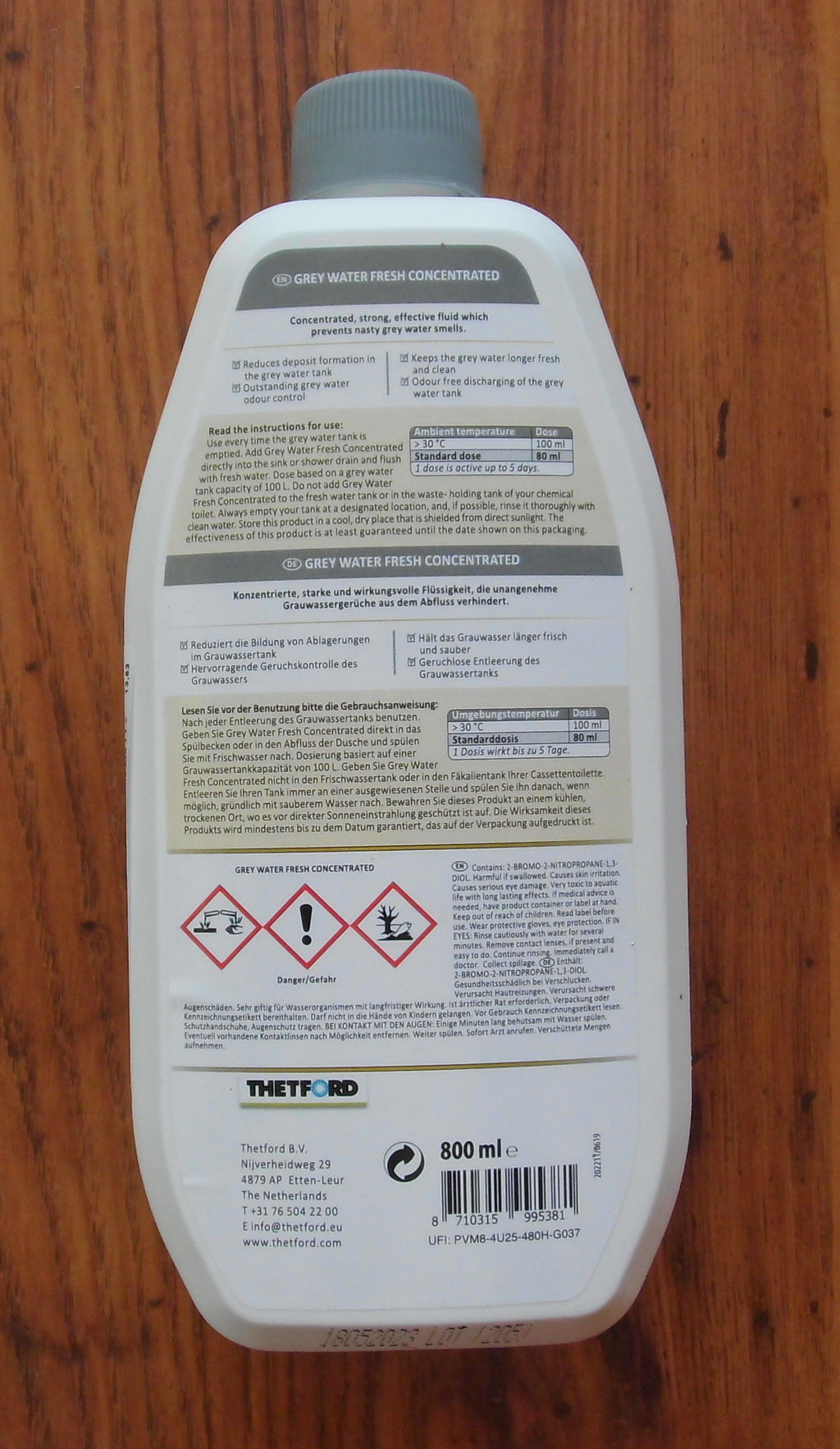 Grey Water Fresh 0,8 L Thetford Konzentrat für Abwasser Tank Grauwassertank 130434Lg