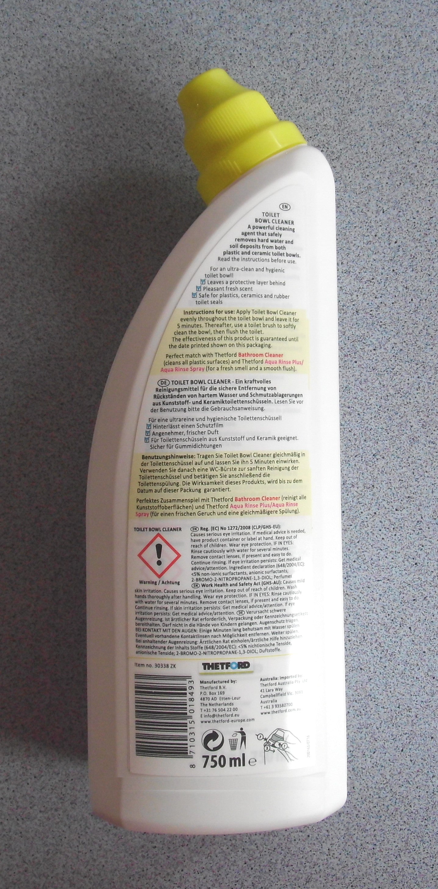 Toilettenschüsselreiniger 750 ml Thetford Toilet Bowl Cleaner WC Reiniger 301f208 NEU
