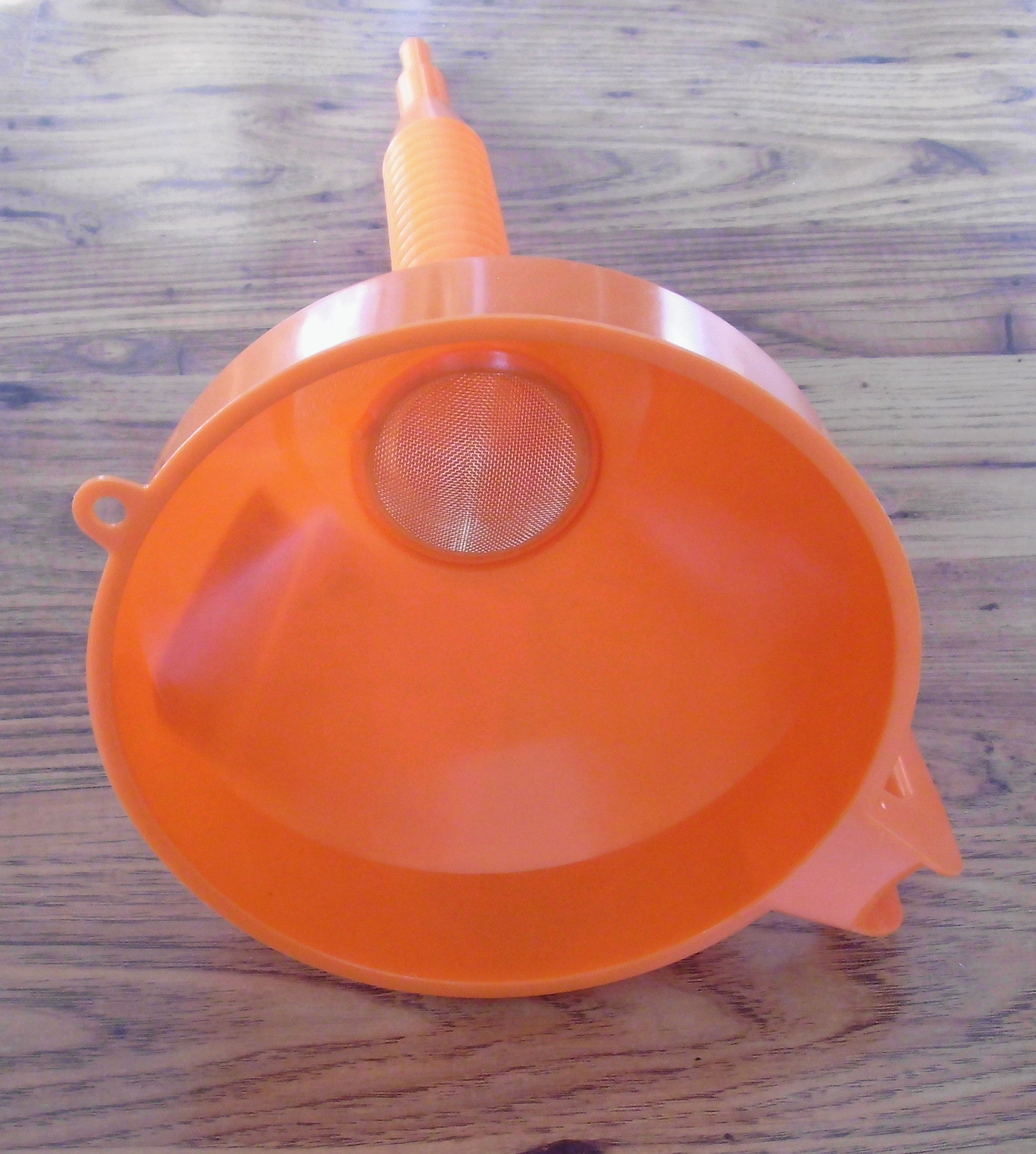 Einfülltrichter für Wasser oder Öl biegsamer Trichter mit Sieb orange 255900b NEU