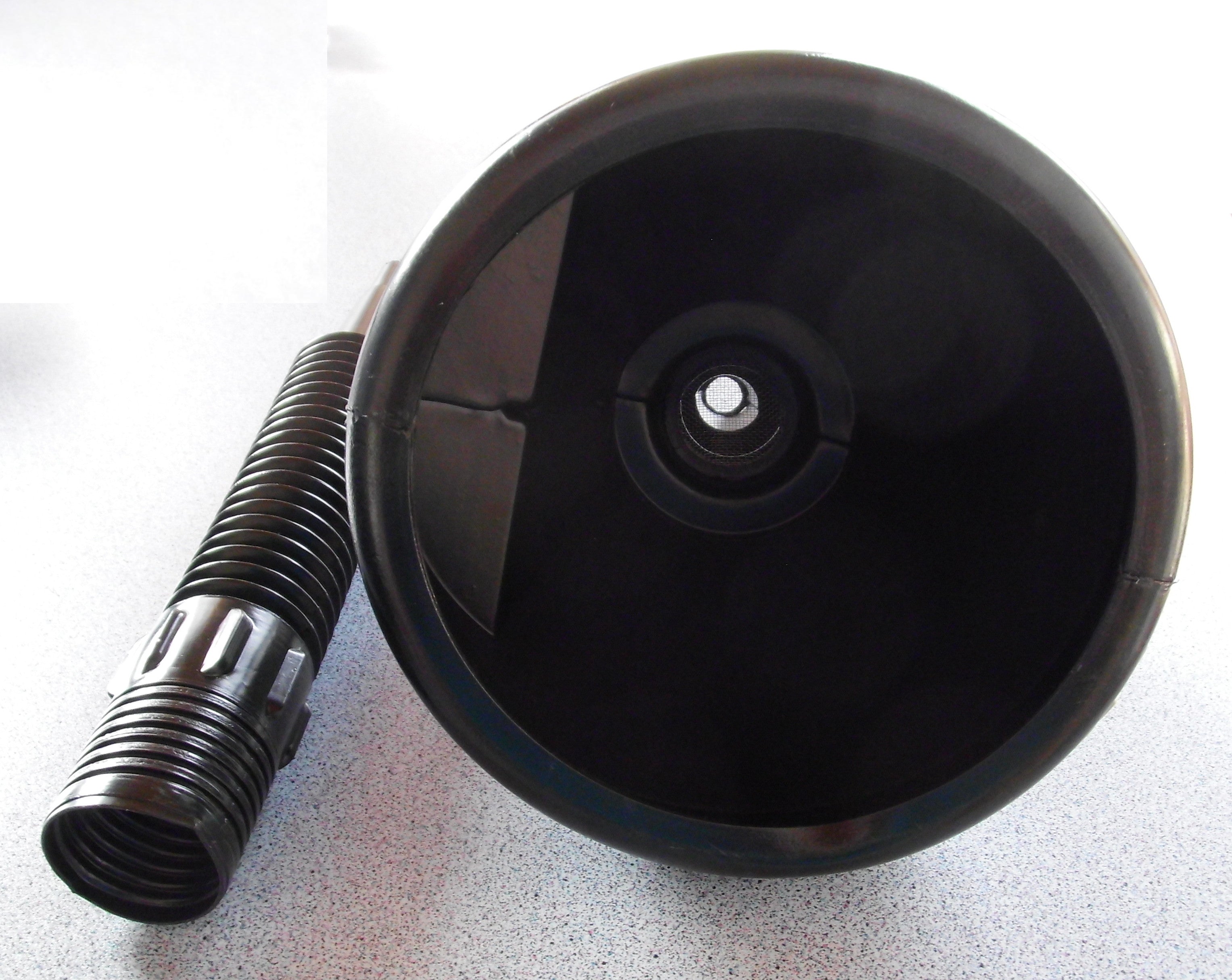 Einfülltrichter mit Sieb für Wasser biegsamer Trichter in schwarz 72533p NEU