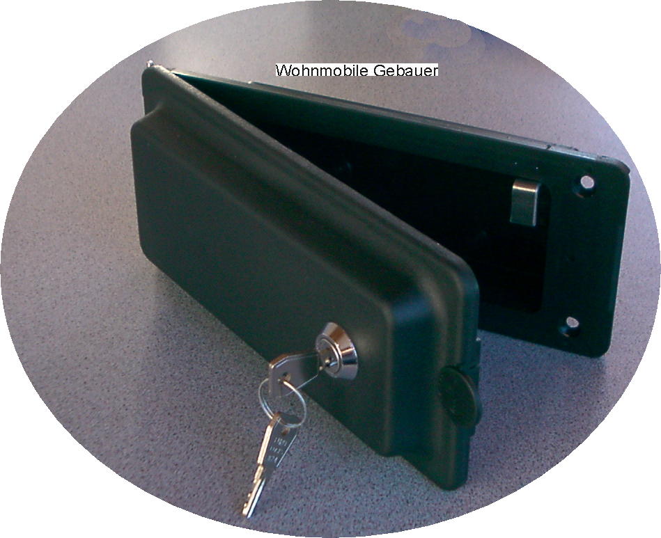 Versorgungs Klappe schwarz Versorgungsklappe Schloß u. 2 Schlüssel 300f685-3 NEU