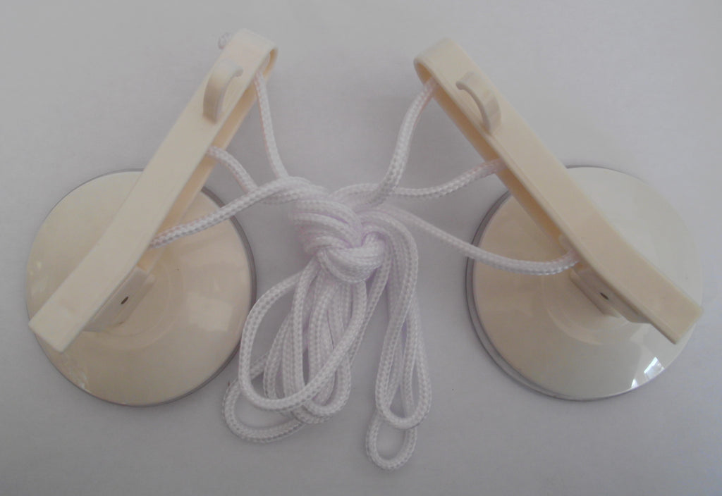 Wäscheleine Wäschetrockner cremeweiß Saugnapf Leine Wäsche 49014p NEU