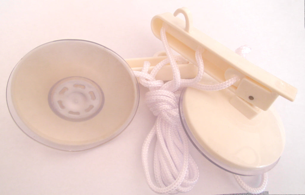 Wäscheleine Wäschetrockner cremeweiß Saugnapf Leine Wäsche 49014p NEU