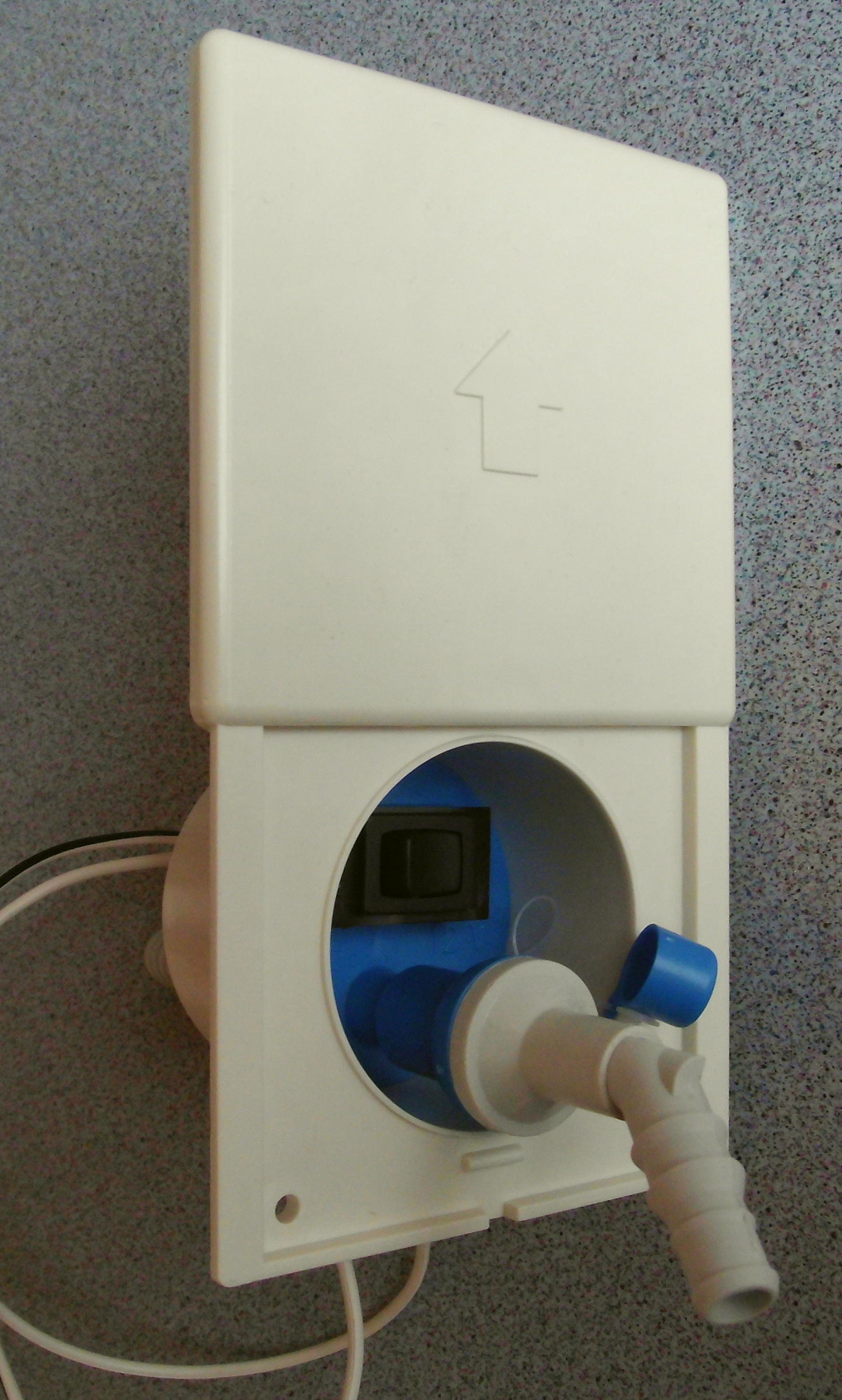 Wassersteckdose Schiebedeckel Dusche Außenanschluss Schalter + Kupplung 60475Lg NEU