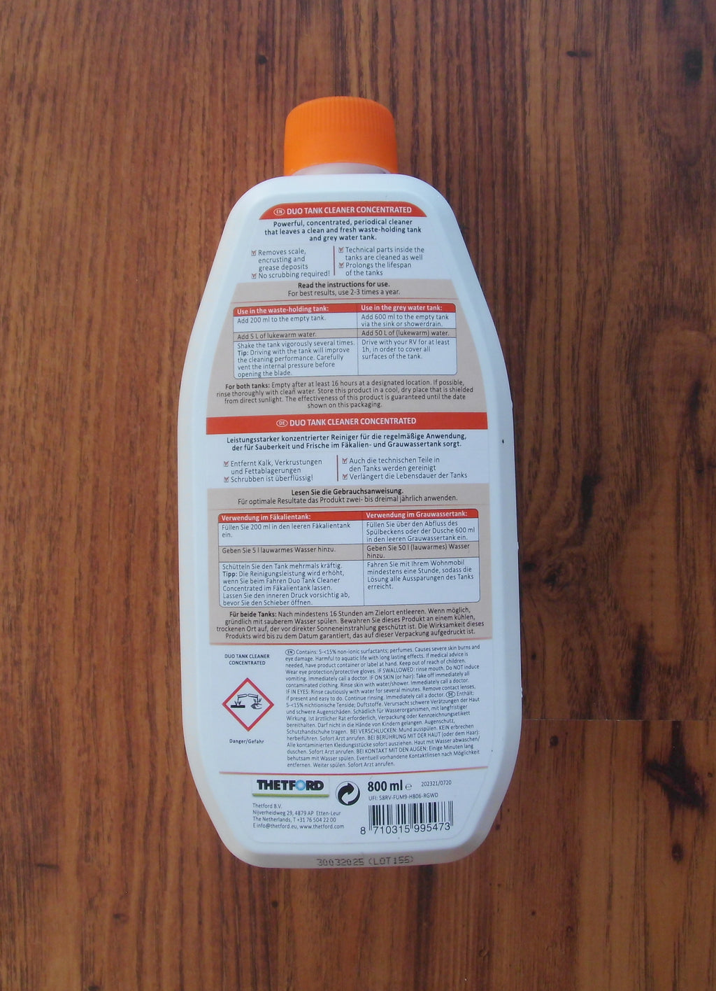 Duo Tank Cleaner 800ml Konzentrat Grauwasser und Toilettentankreiniger 301f651 NEU