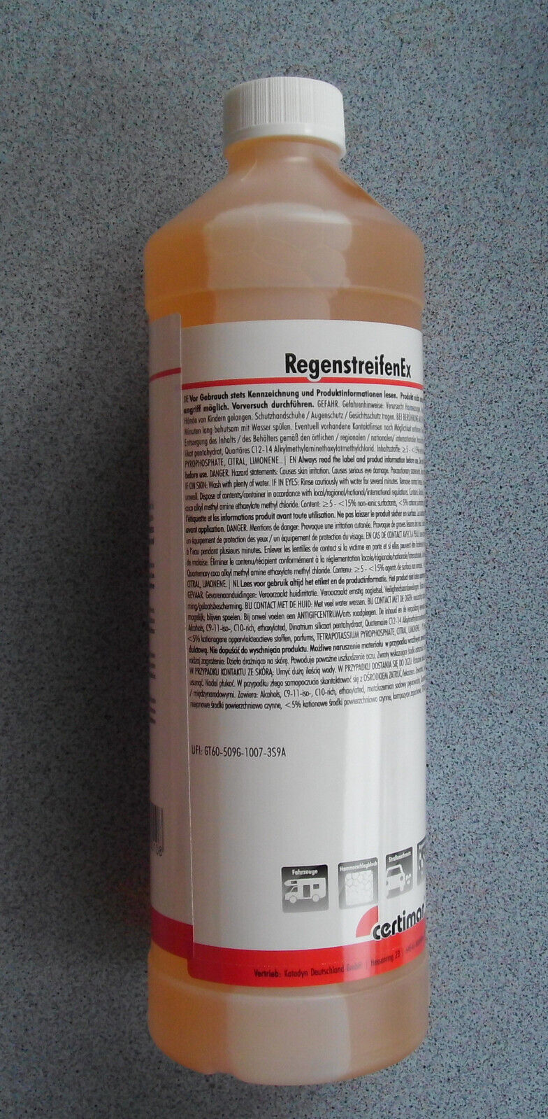 Regenstreifen EX 1 L Flasche Certiman Top Mittel Spezialreiniger 450f181 NEU