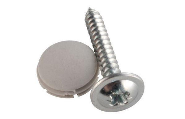 Schraube 12x ≙2,16€/Stk. für S4, Spax 3,9 x 25 verzinkt + Kappe grau 209f641 NEU