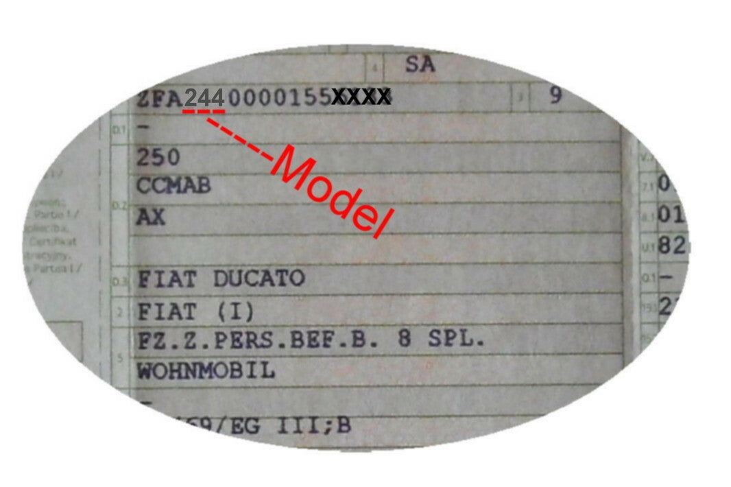 Fahrerhausteppich Filz Fußmatte mit Gang Fiat Ducato 2002-06 Mod. 244  1613a NEU