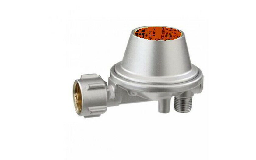 Gas Sicherheits Regler 0,8kgh 90° EN 61 Wohnmobil 50mbar Gasregler  75102r NEU
