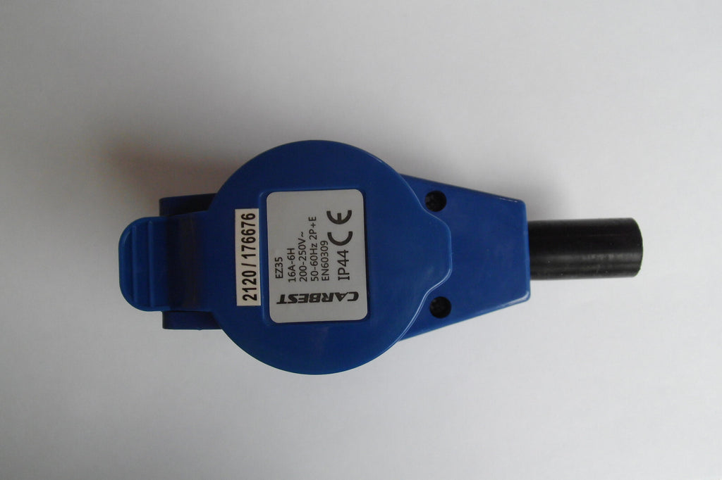 CEE Kupplung 3 polig Deckel Winkel mit Schuko Steckdose 82030r NEU