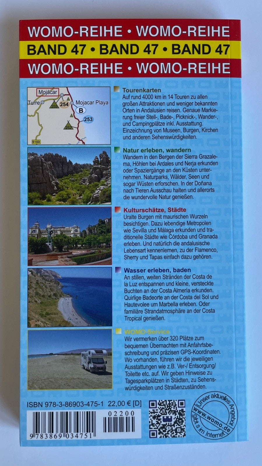 Mit dem Wohnmobil nach Andalusien WOMO Reihe Band 47 Reiseführer Spanien NEU