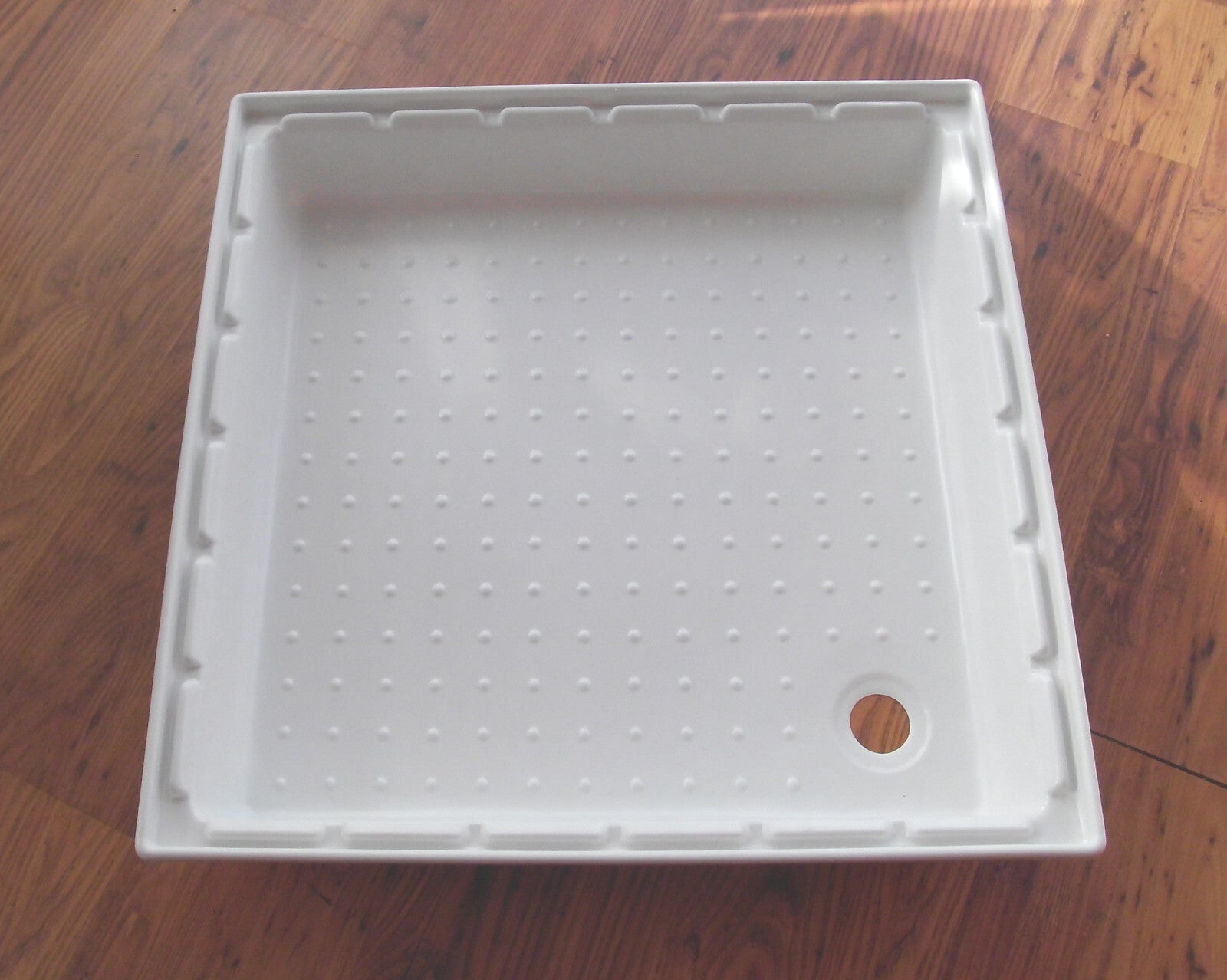 Duschwanne 65 x 65 Kunststoff cremeweiß Risse Dusche Bad Wohnmobil 60517Lg NEU