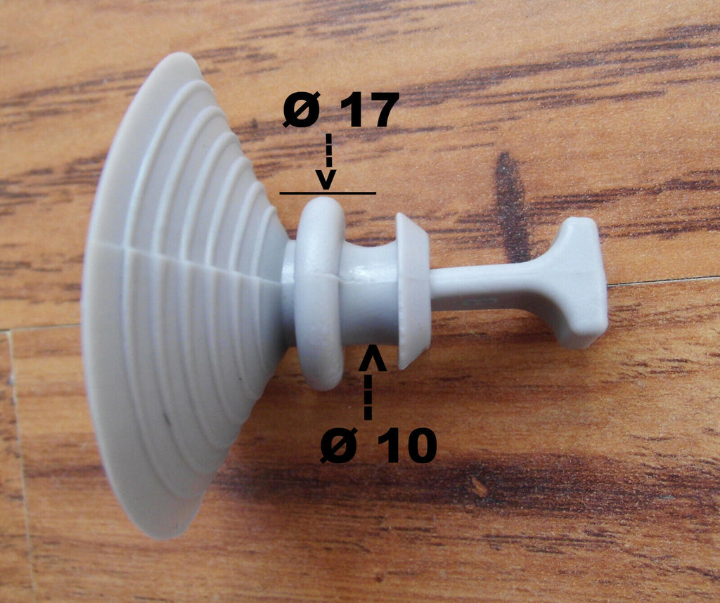 Sauger 3x ≙4,92€/St. für Thermomatten Saugnapf Saugnäpfe grau 37277r NEU