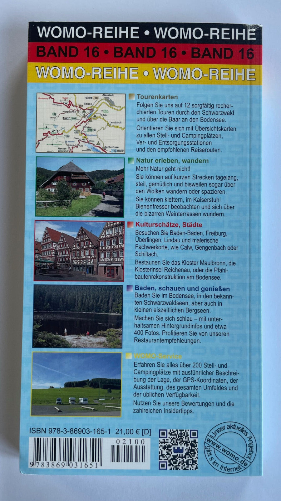 Mit dem Wohnmobil Schwarzwald Bodensee WOMO Reihe Touren Band 16 Reiseführer NEU