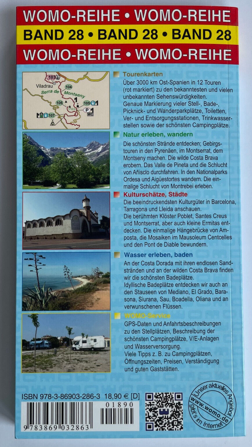 Mit dem Wohnmobil nach Ost-Spanien WOMO Reihe Band 28 Reiseführer 60094m NEU