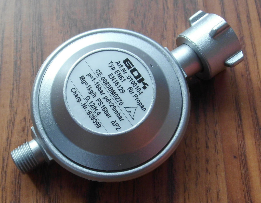 Gas Druck Regler 1,0 kg/h Gasregler EN 61 für Grill 29/ 30mbar 310f703-1 NEU