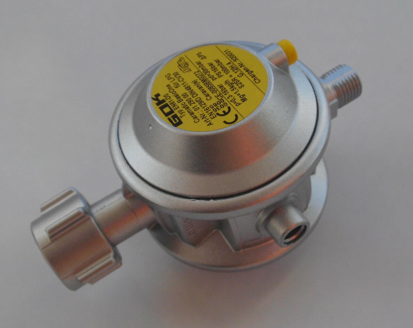 Gas Sicherheits Regler 1,5kgh EN 61 Wohnmobil 30mbar Gasregler  310f714-1 NEU