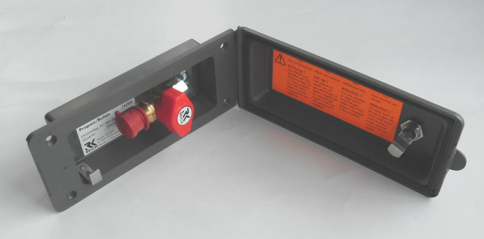 Gas Sicherheits Steckdose GRAU für außen Reich Versorgungsklappe 310f971 NEU