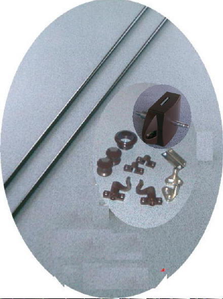 Push Lock + Stangen Schloss beidseitig braun Schlösser komplett 200296Lg NEU