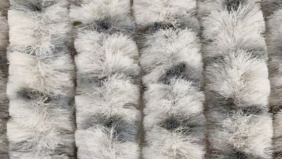 Flauschvorhang Chenille Vorhang 56 x 185 cm Hellgrau/Grau 18332p NEU