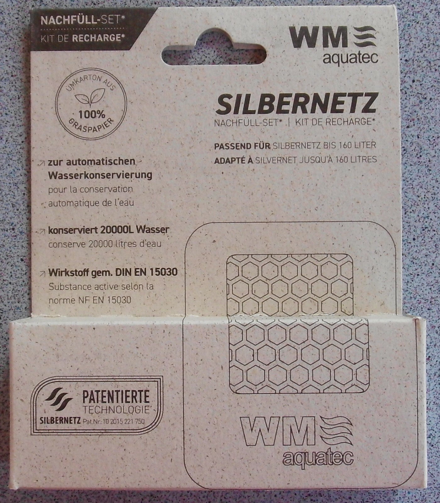 WM Aquatec Silbernetz Verkeimungsschutz 160 Liter Nachfüllset 84635m NEU