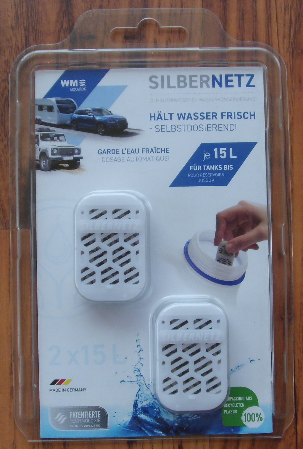 WM aquatec 2Stk.≙14,96€/Stk. Silbernetz Verkeimungsschutz f. 15L Tank 78452p NEU