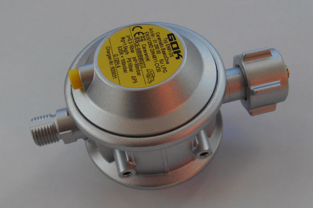 Gas Sicherheits Regler 1,5kgh EN 61 Wohnmobil 30mbar Gasregler  310f714-1 NEU