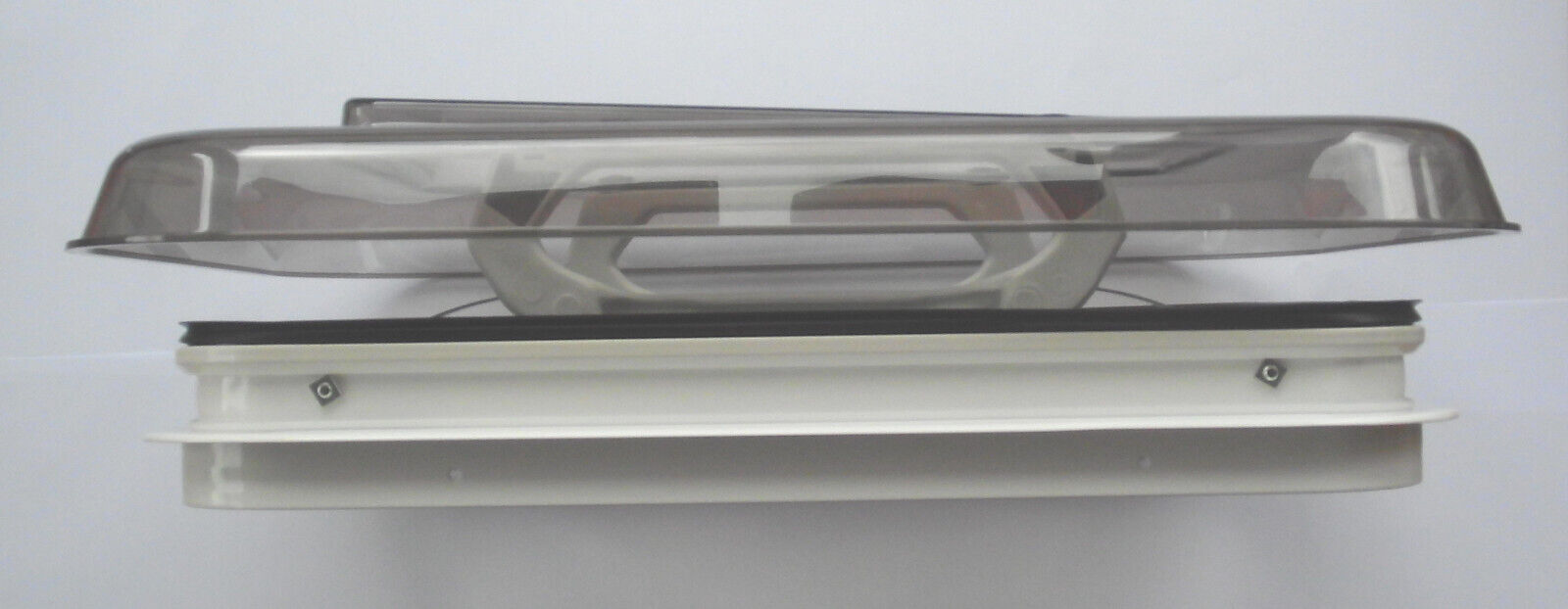 Dachluke Dachhaube rauchfarben für Ausschnitt 35 x 50 cm Gitterstäbe 36020r4 NEU