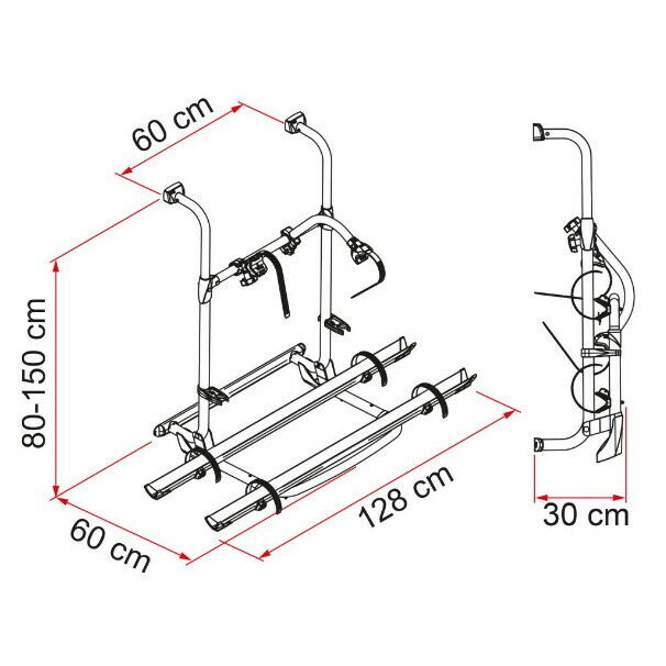 Fahrradträger Fiamma Carry Bike Pro für Wohnmobil für 2 Räder  203054Lg  NEU