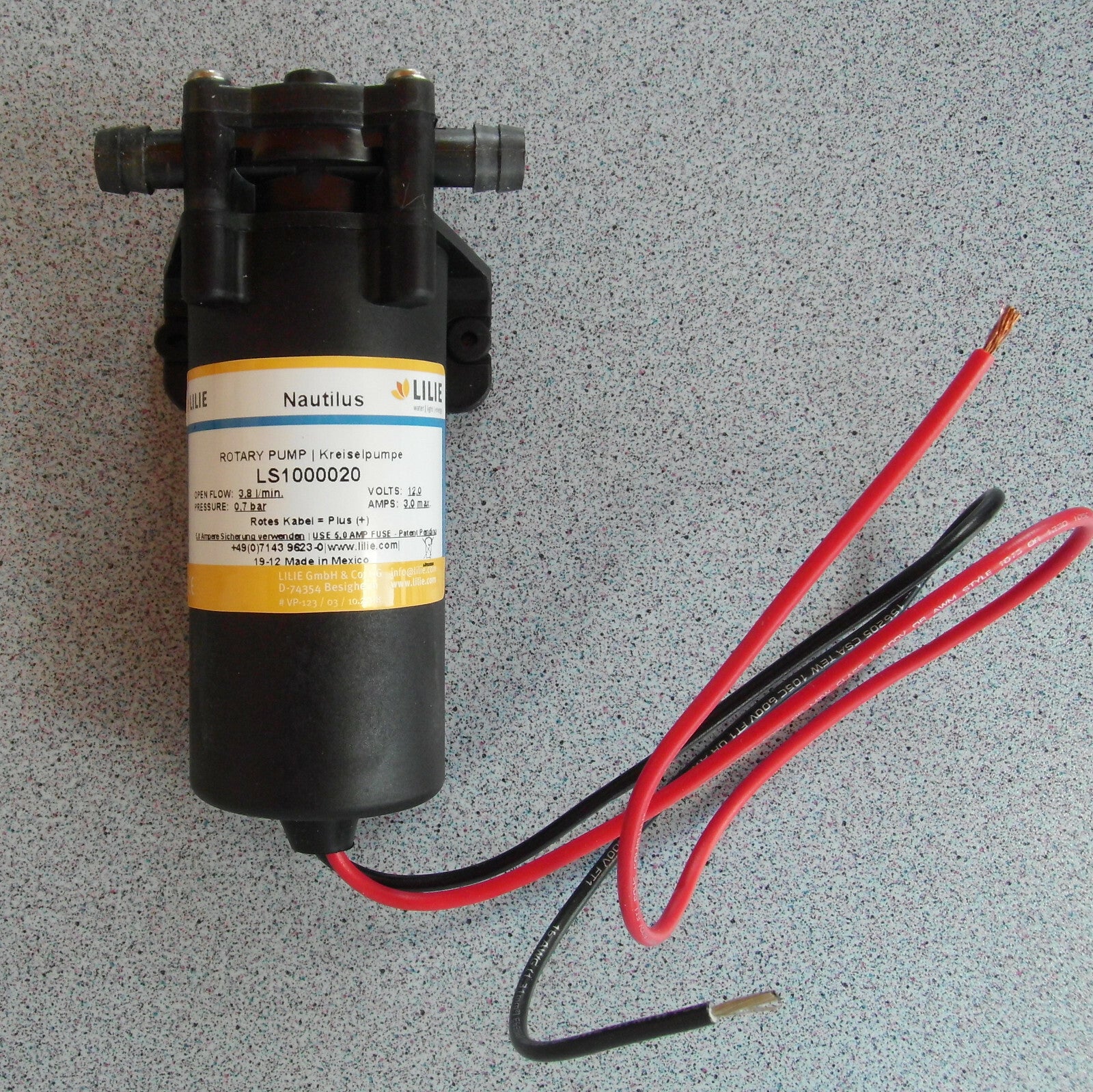 Shurflo Nautilus Wasserpumpe Schwenkpumpe 12 V für Boot Pumpe 4 L  70365p NEU