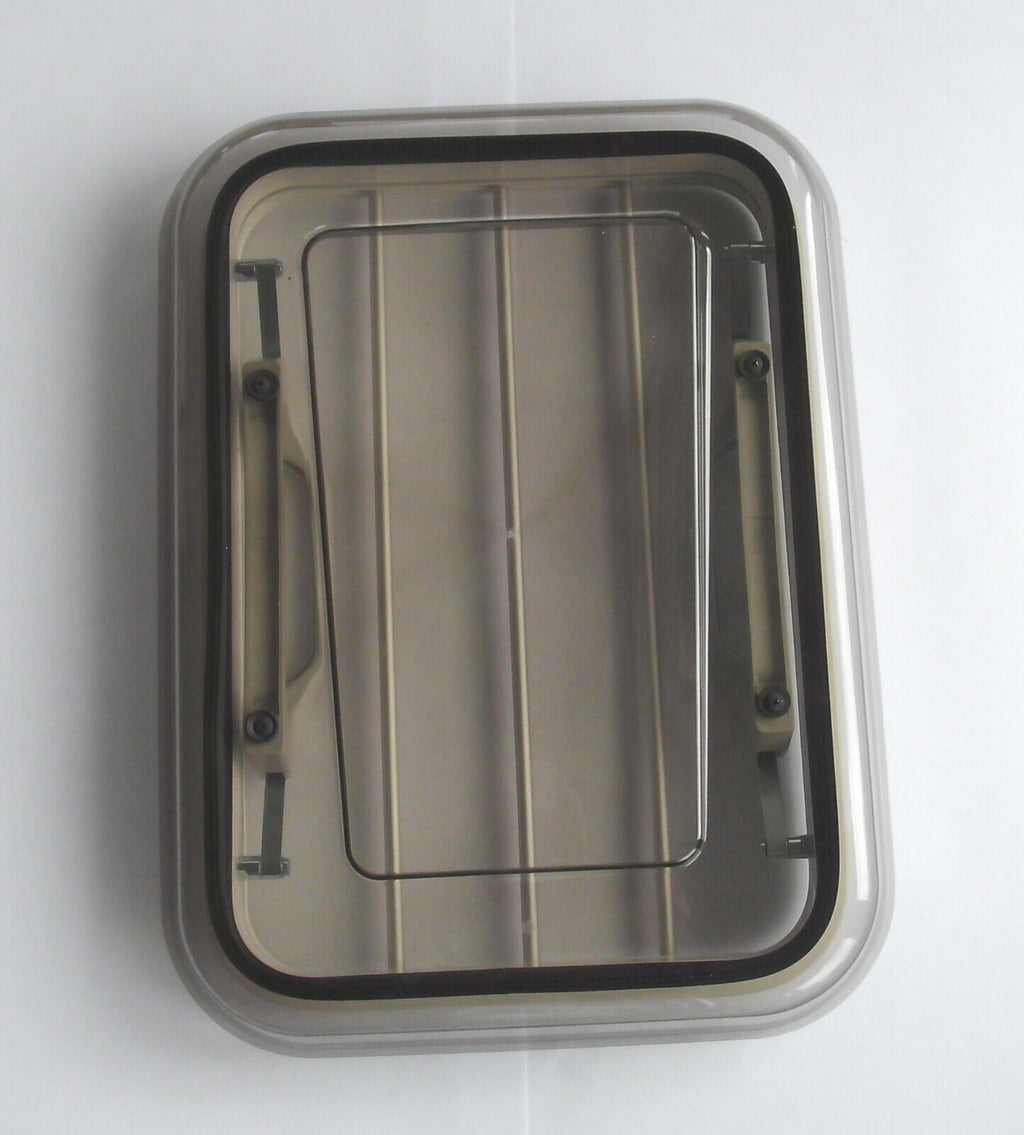 Dachluke Dachhaube rauchfarben für Ausschnitt 35 x 50 cm Gitterstäbe 36020r4 NEU