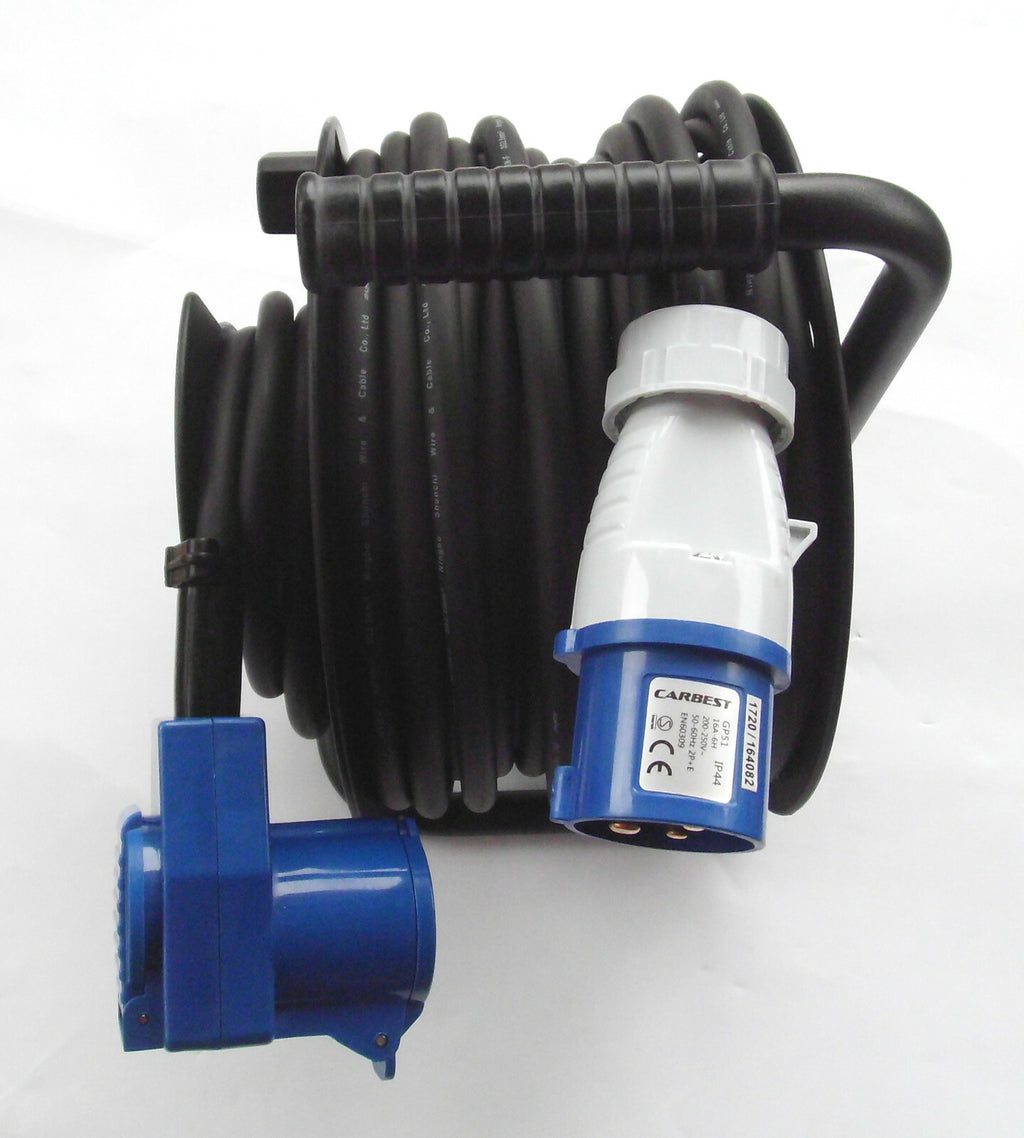 Kabeltrommel 230 V CEE Stecker, CEE Winkel Kupplung + Schukokupplung 820483r NEU