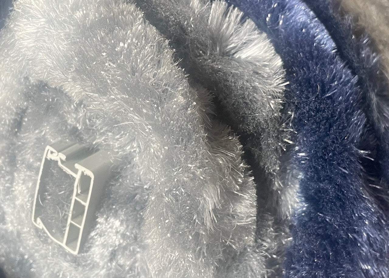 Flauschvorhang Chenille Tür Vorhang 56 x 205 cm blau/grau 133600b2 NEU