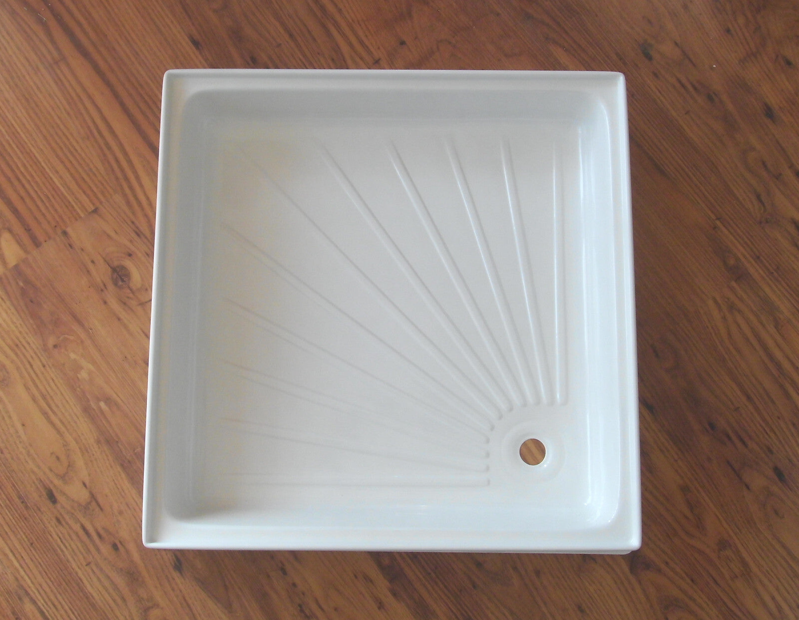 Duschwanne 60 x 60 Kunststoff cremeweiß Risse Dusche Bad Wohnmobil 60516Lg NEU