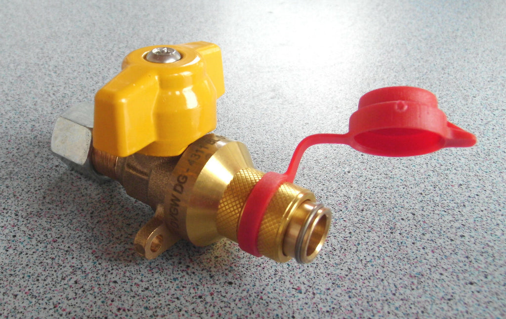 Gas Absperr Ventil Kupplungsventil Gashahn Sicherheitskupplung GOK 310f603-1 NEU